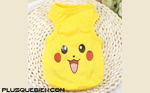 Áo Cho Chó Mùa Hè 3 Lỗ Thoáng Mát Hình Pikachu